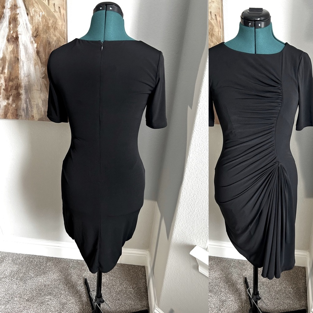 Calvin Klein black high low dress.